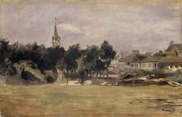 Landscape with a Village Church, Edouard Manet